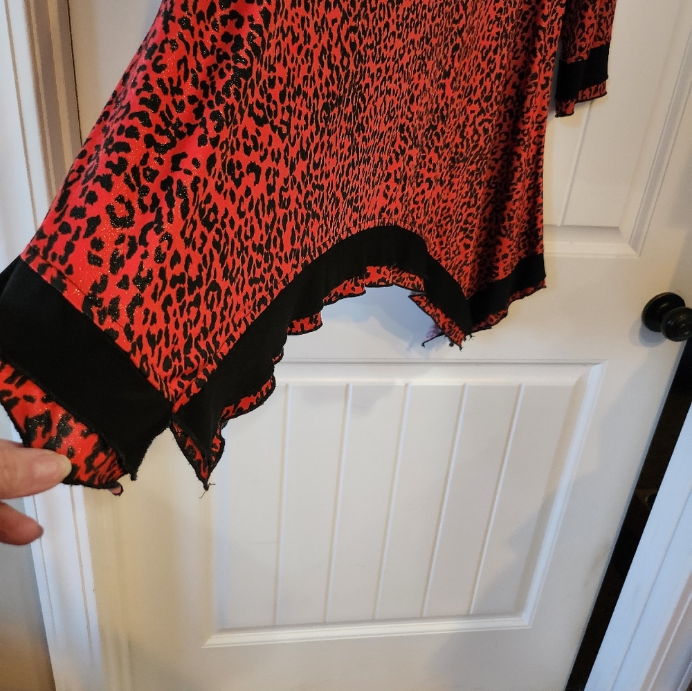 Seven Karet, Red Black Animal Print, 3X - Picture 5 of 12